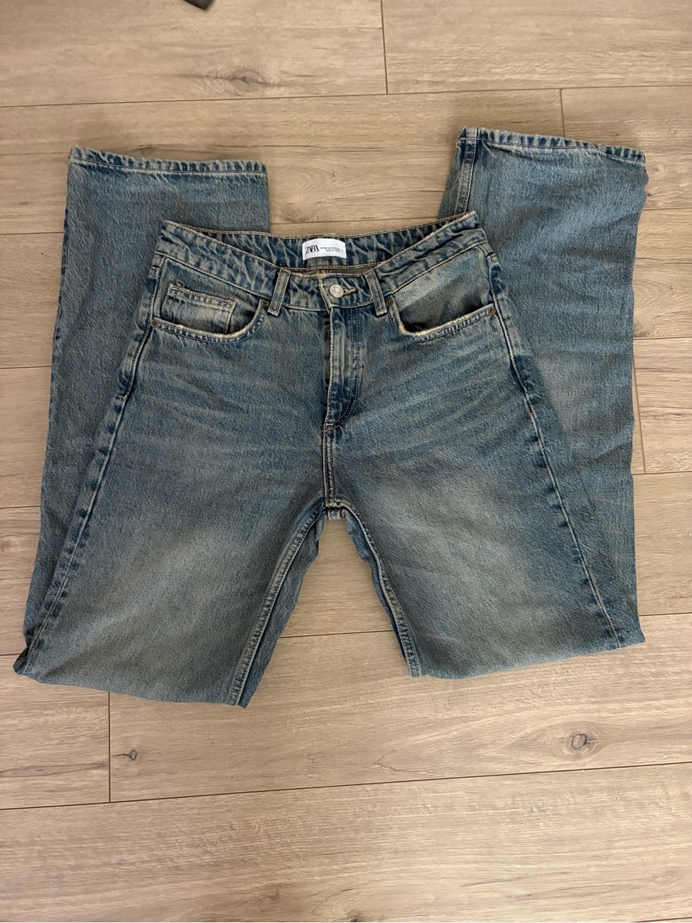 Acid Blue Denim Jeans by Zara
